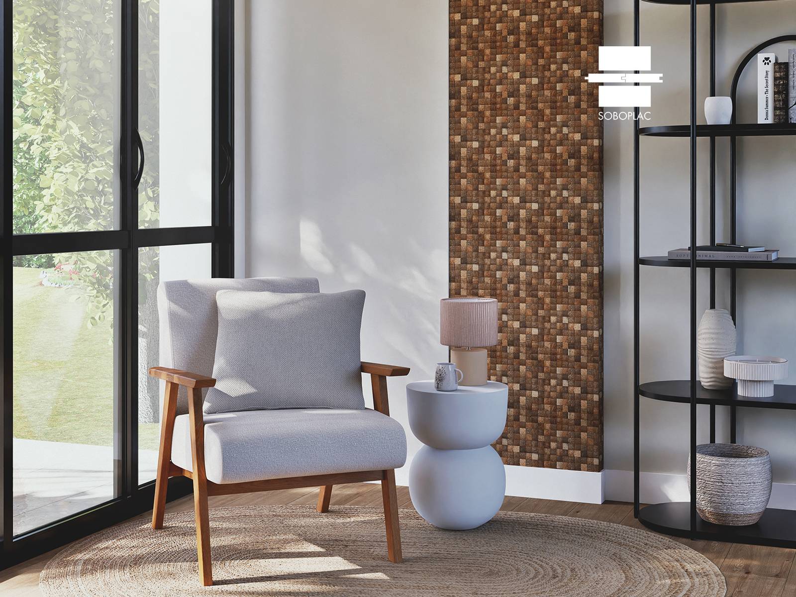 NUTS - PAREMENT MURAL EN COCO NT-01-GRAIN