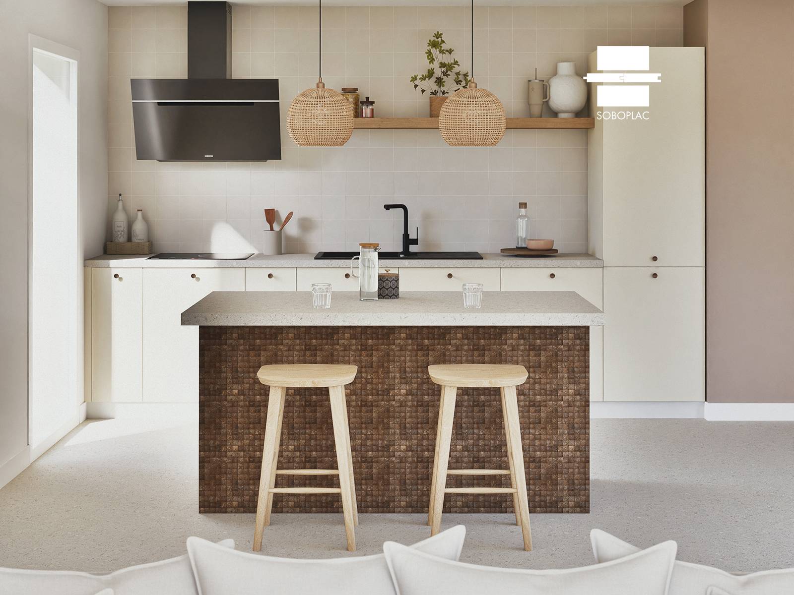 NUTS - PAREMENT MURAL EN COCO NT-03-SHELL