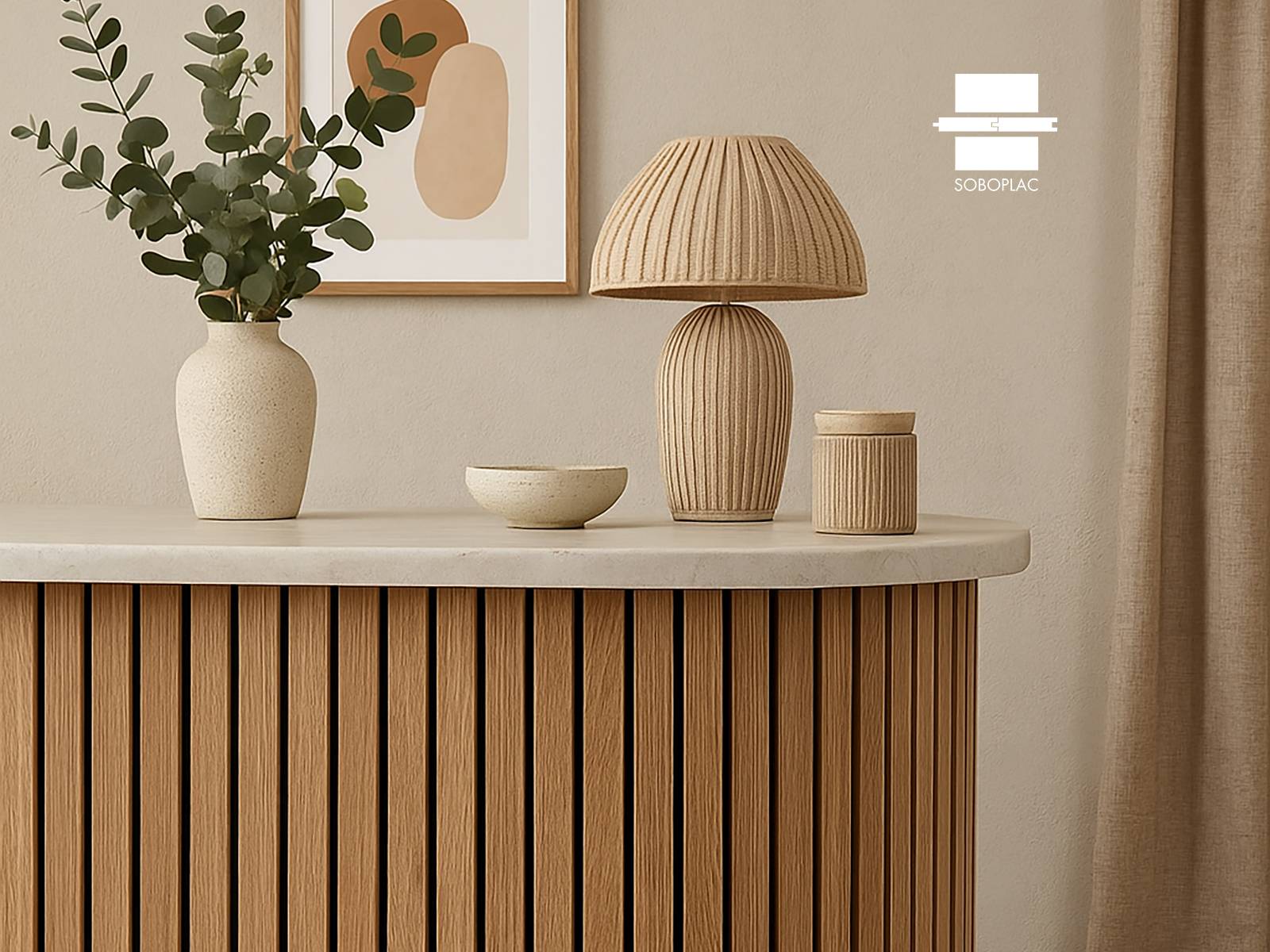 PANNEAU MURAL ACOUSTIQUE TASSOFLEX EFFET TASSEAU CHÊNE NATUREL VERNI TFV140