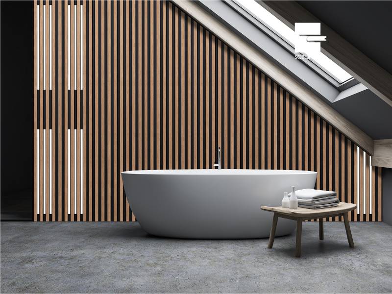 PANNEAU MURAL EFFET TASSEAU PANELIO HUGO OAK GOLD