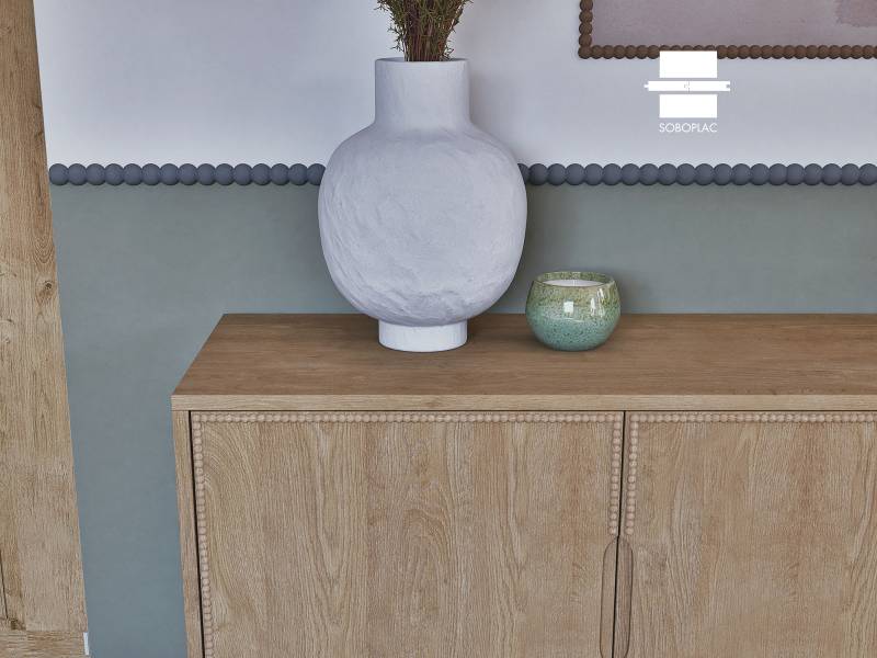 Optez pour une cimaise de notre gamme Opera, la cimaise Perla pour une effet tendance