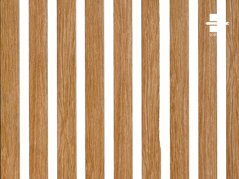 PANNEAU MURAL LAMES EFFET 3 TASSEAUX OAK GOLD - SOW5587