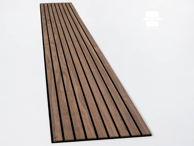 PANNEAU MURAL ACOUSTIQUE TASSOFLEX EFFET TASSEAU NOYER NATUREL VERNI TFV130