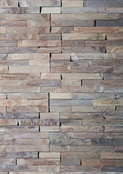 Wood2Wall Beach – Revêtement mural en bois Kempas huilé blanc – Réf. K129